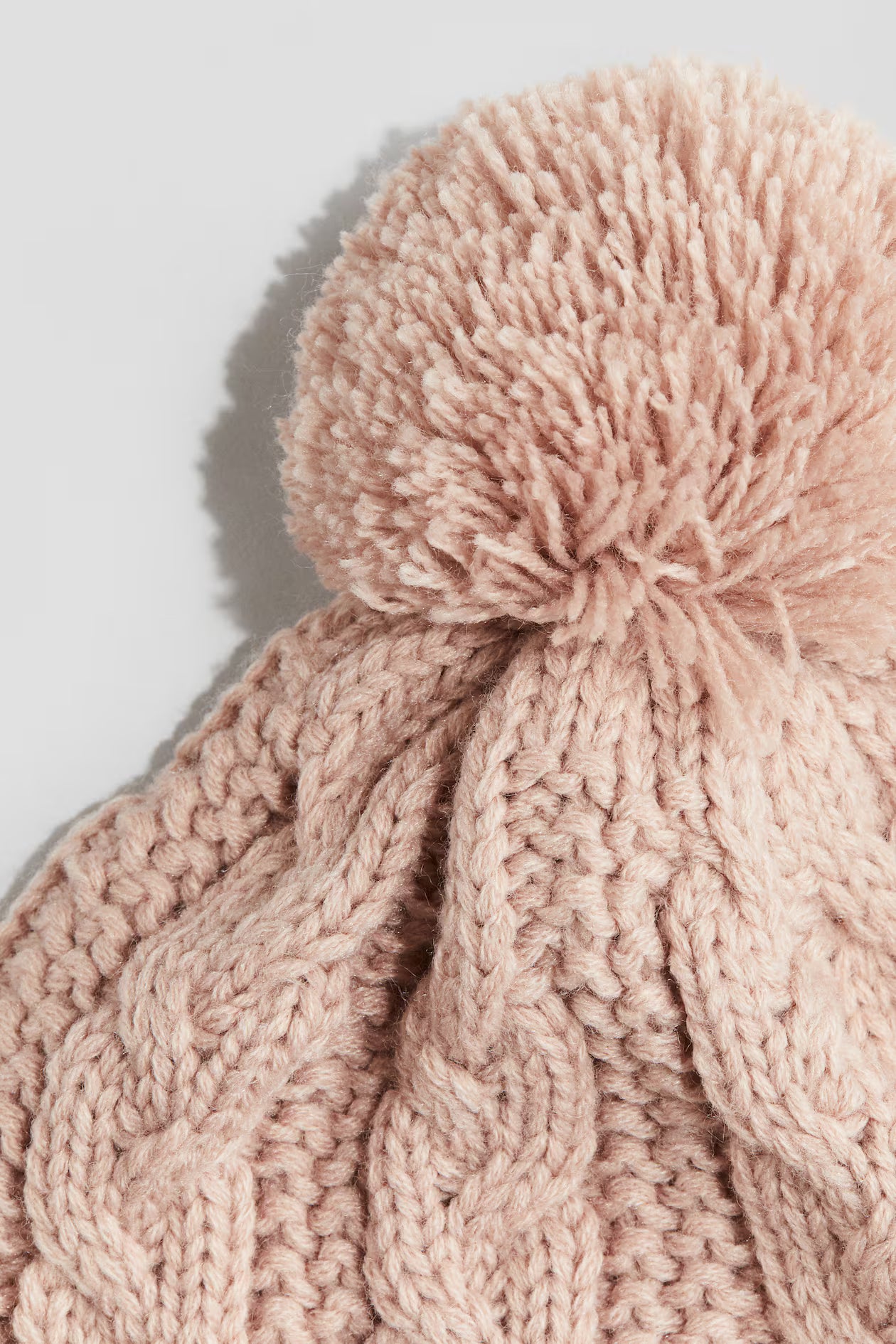 Lined cable-knit beanie