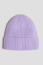 Rib-knit beanie